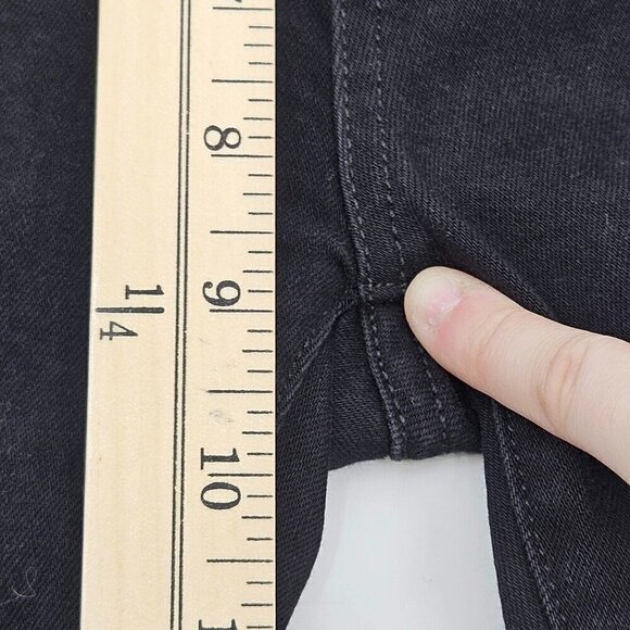 Nili Lotan Skinny Jean Black Frayed Hem Women’s Size 28 Classic Denim Minimalist - Picture 9 of 10